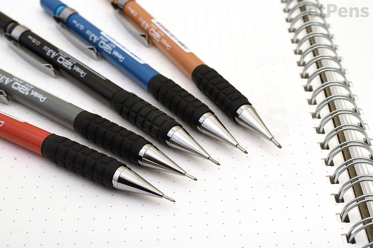 pentel-hi-graph-porte-mines-0-5-mm-canon-fixe-4-mm-gris-lot-de-12 image 6