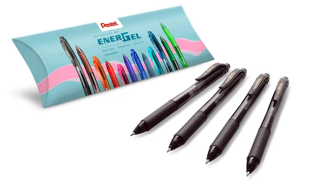pentel-energel-x-bl107-roller-gel-r-tractable-pack-de-4-noir-pointe-0-7-mm image 1