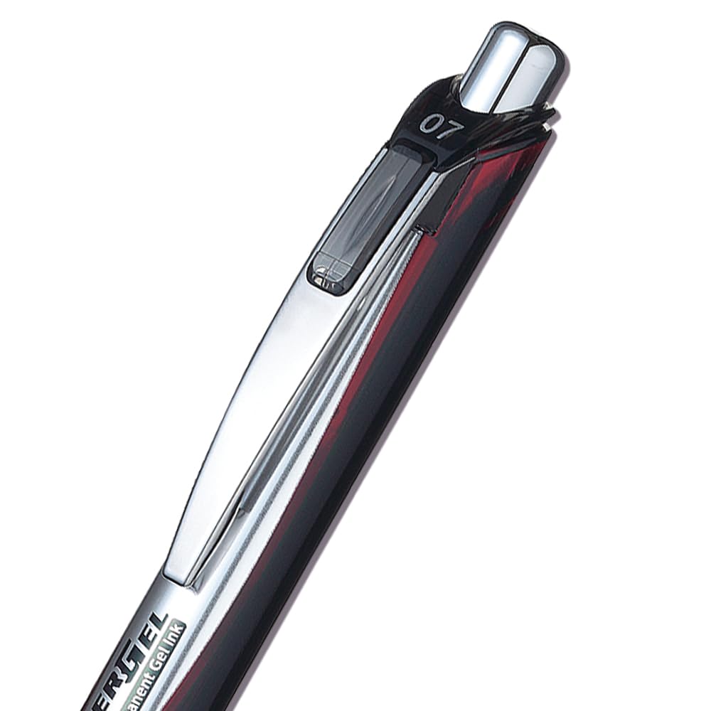 pentel-energel-bl77-x-m-lot-de-12-rollers-gel-r-tractables-0-7-mm-rouge image 6