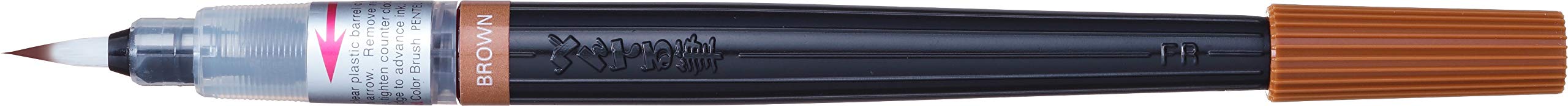 pentel-arts-color-brush-xgfl-pochette-de-6-pinceaux-rechargeables-vert-clair-oli image 2