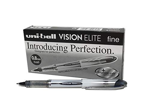 uni-ball-vision-elite-roller-encre-liquide-0-8-mm-noir-lot-de-12 image 8
