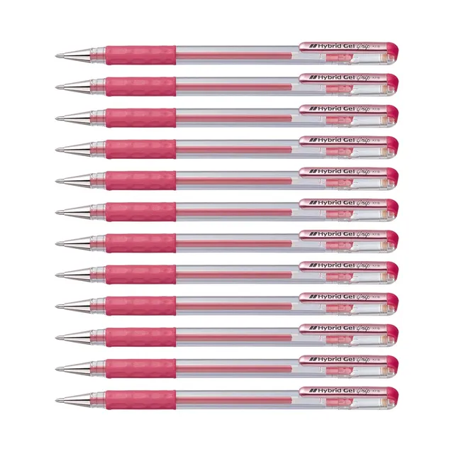 pentel-k118-mb-roller-encre-gel-0-8-mm-rouge-m-tallis-lot-de-12 image 1