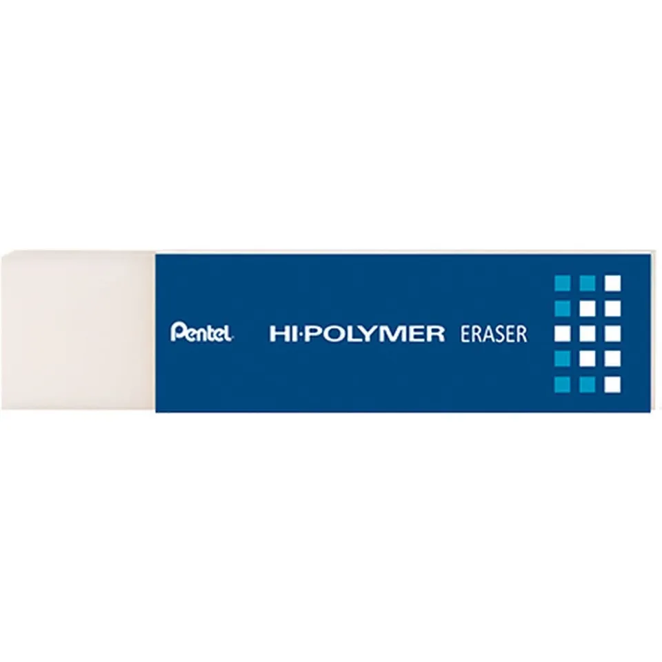 pentel-hi-polymer-effaceur-ezee02e-gomme-slim-blanche-lot-de-36 image 1