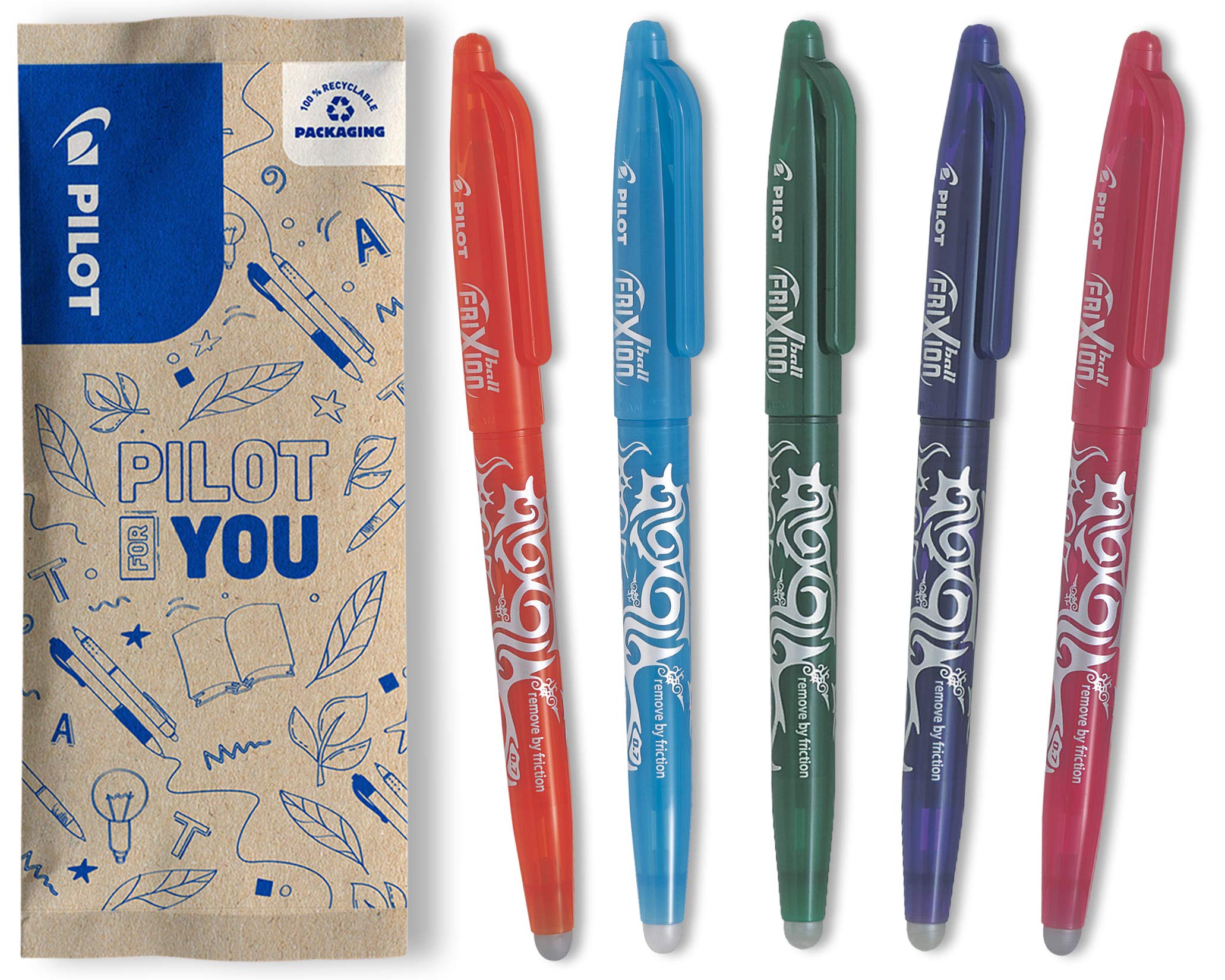 pilot-frixion-ball-07-pochette-de-15-rollers-effa-ables-pointe-moyenne-couleurs- image 5