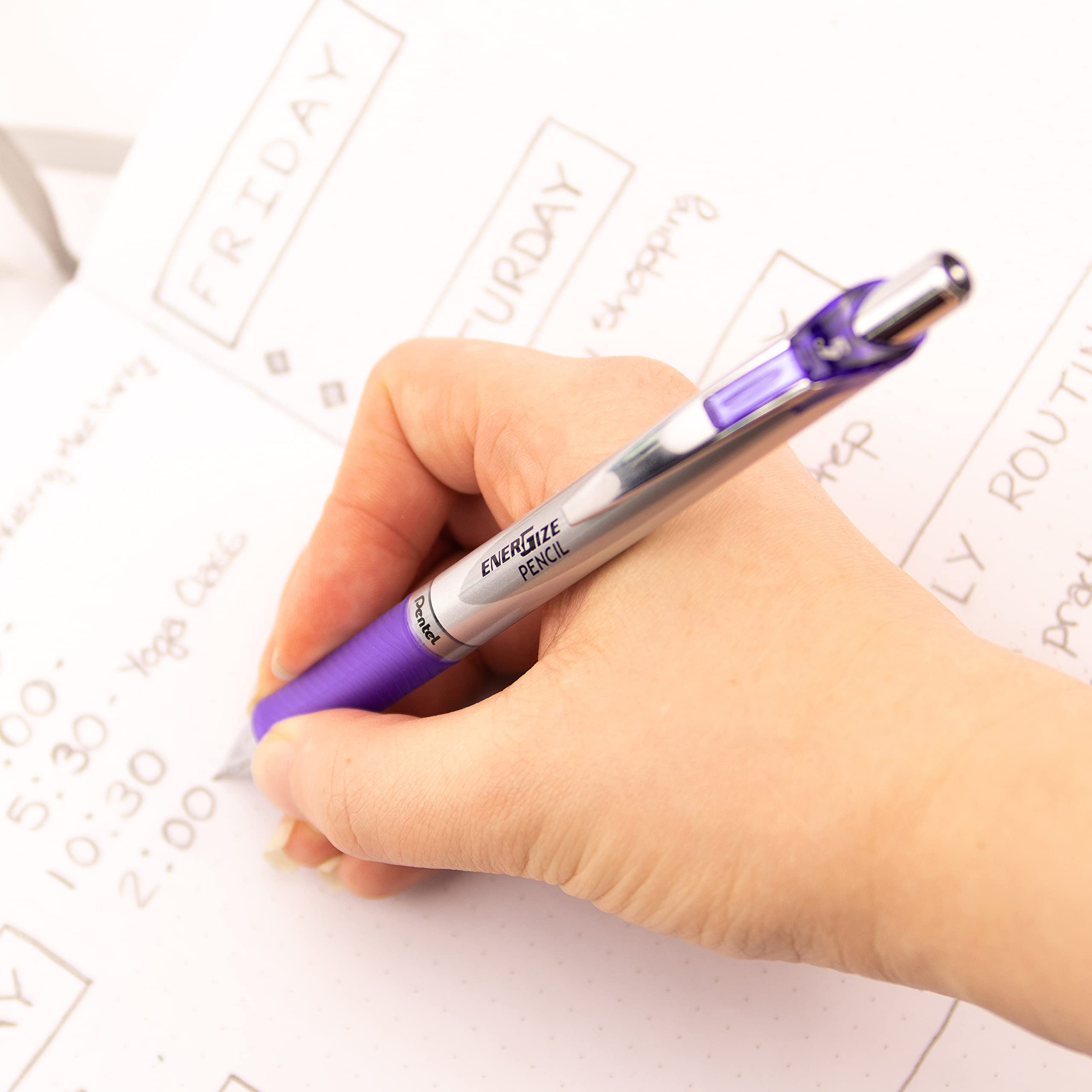 pentel-graph-pl75-v-porte-mines-0-5-mm-aluminium-violet-lot-de-12 image 2