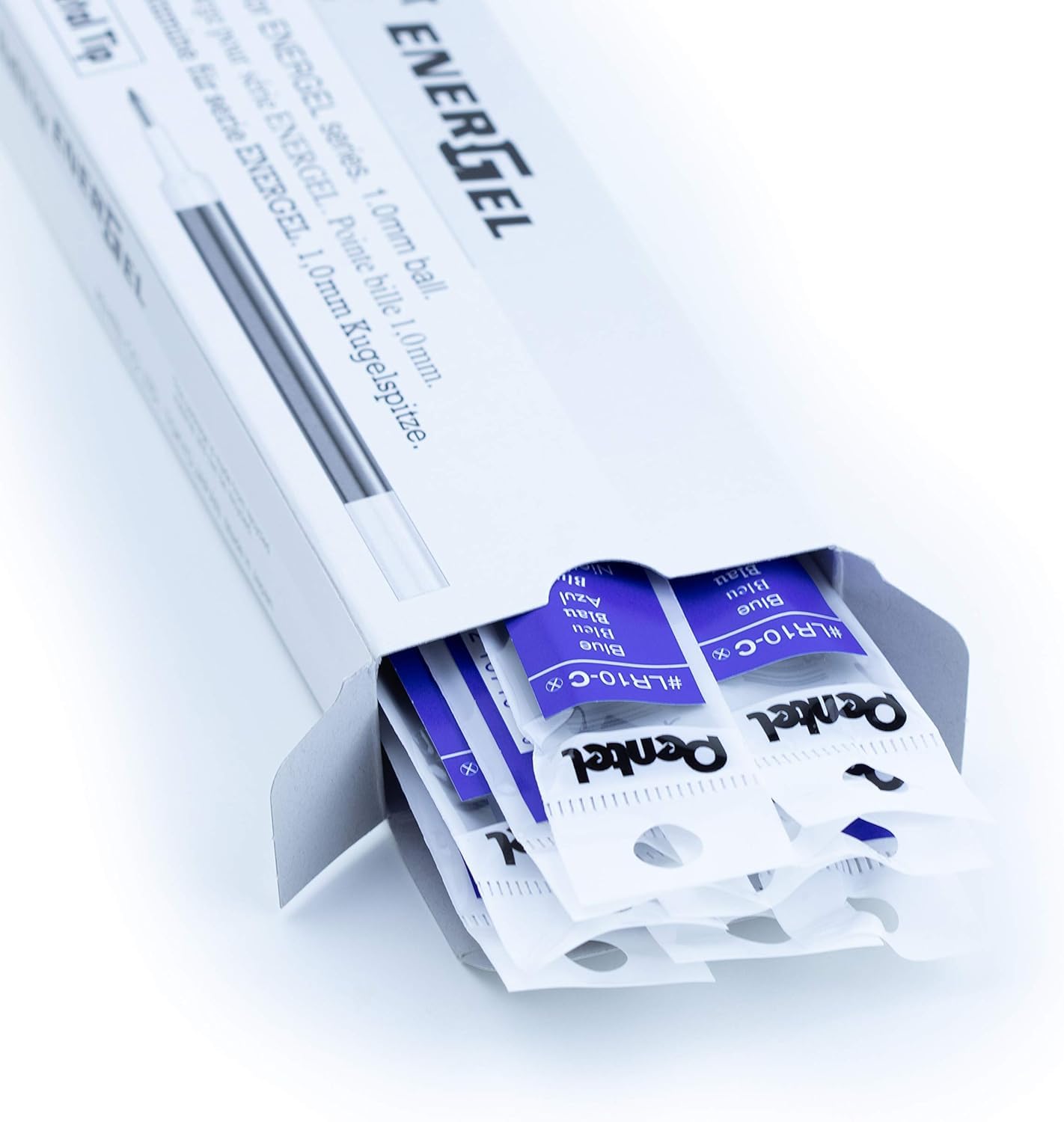pentel-energel-lr10-c-recharges-gel-1-0-mm-bleu-bo-te-de-12 image 5